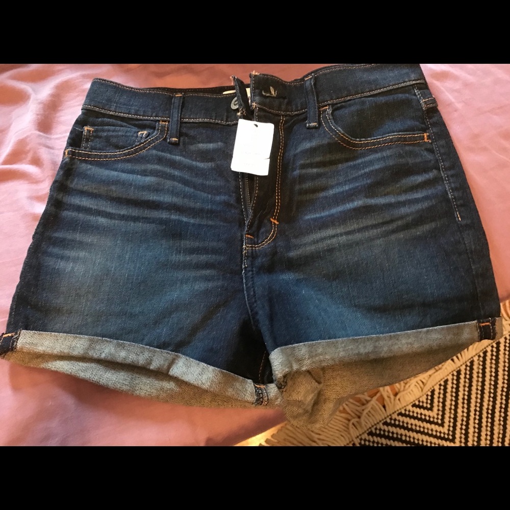 High waisted denim shorts